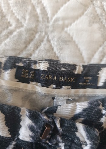 Zara 38 beden Gri Zebra Desenli Kadın Kumaş Pantolon - Görsel 2