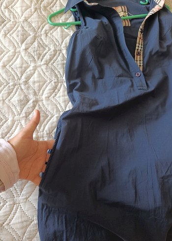 Burberry S beden Lacivert gömlek Elbise - Görsel 7
