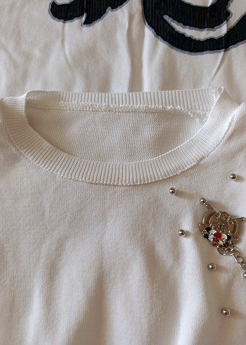 Kadın Beyaz Pamuklu Pilili Triko - Görsel 4