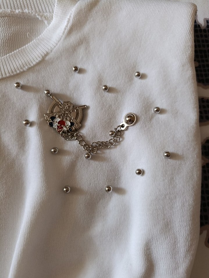 Kadın Beyaz Pamuklu Pilili Triko - Görsel 3