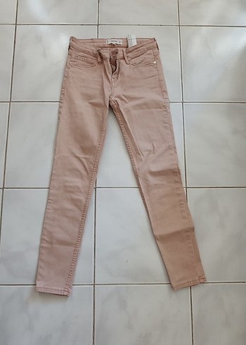 Mango Bej Kadın Denim Kumaş Pantolon