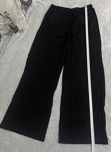 Stradivarius Stradivarius siyah keten pantolon