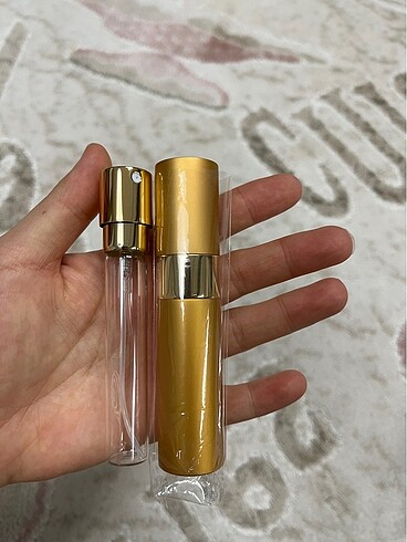  Beden 10 ml cam sarı mekanizmalı parfüm şişesi