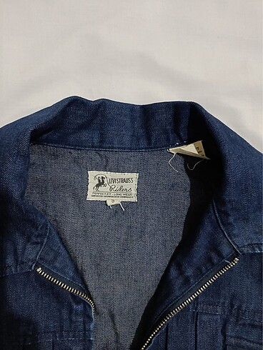 s Beden lacivert Renk Vintage model levis kot ceket