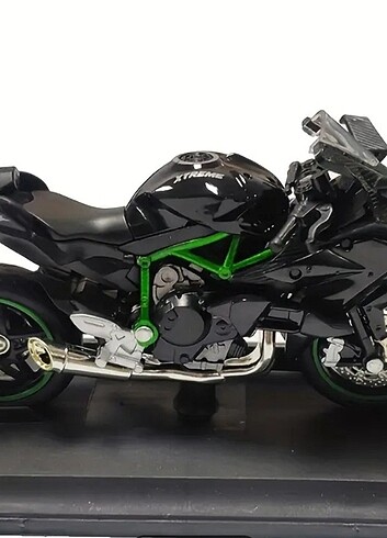  1:18 Kawasaki H2R Motorsiklet figürü 