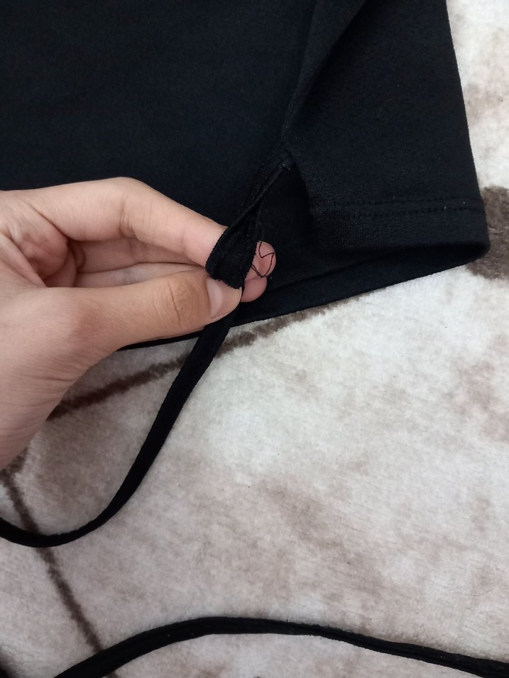 Siyah Strappy Crop Top - Görsel 3