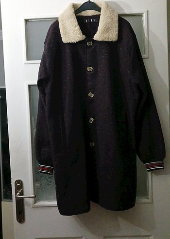Diğer Koyu Renkli Oversize Kislik Ceket Mont