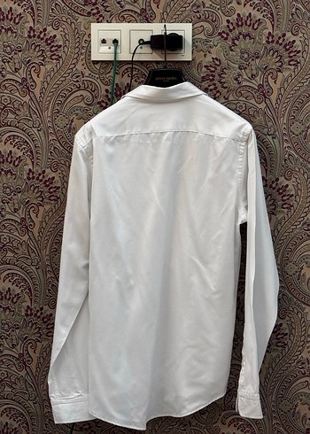 Düğmeli Beyaz Slim Fit Long Erkek Gömlek - Görsel 2