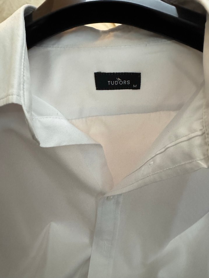 Düğmeli Beyaz Slim Fit Long Erkek Gömlek - Görsel 3