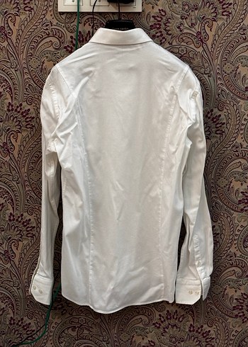 Düğmeli Beyaz Slim Fit Erkek Gömlek - Görsel 2