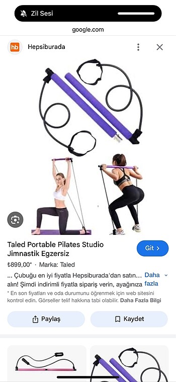 1 adet pilates çubuğu