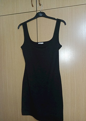 Siyah Midi Basic Kadın Elbise