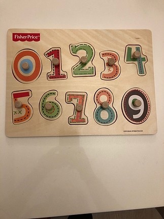 Fisher Price ahşap puzzle rakamlar