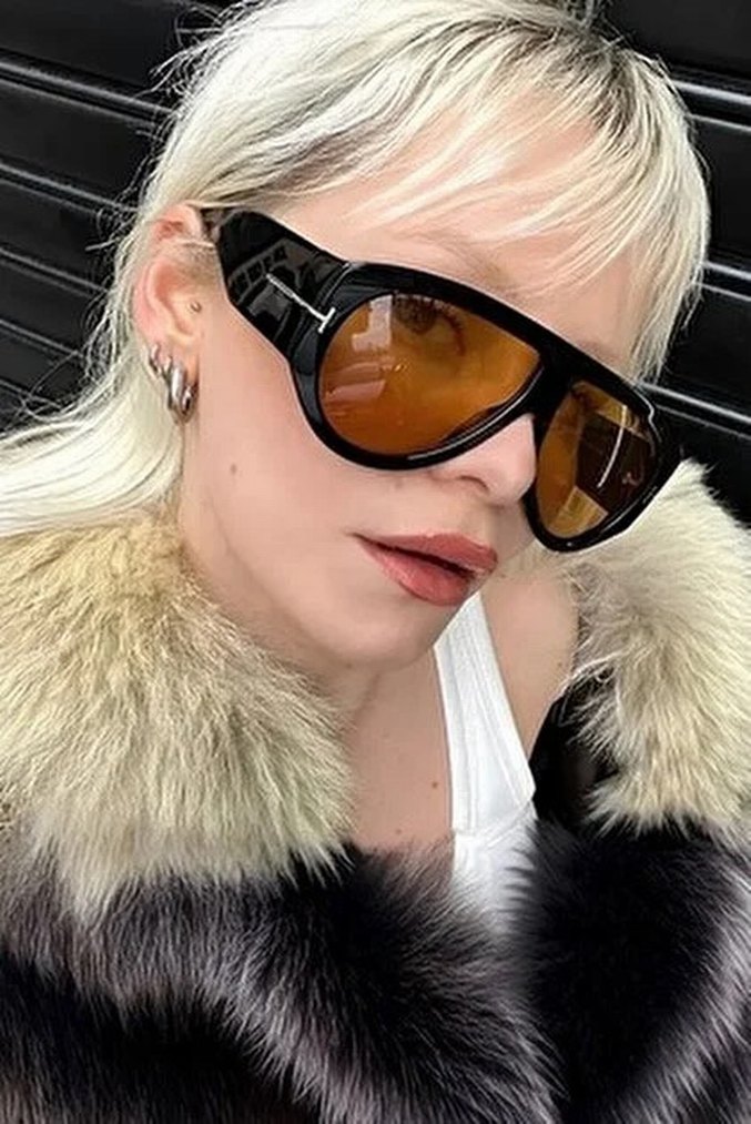 Siyah Turuncu Güneş Gözlüğü - Görsel 3