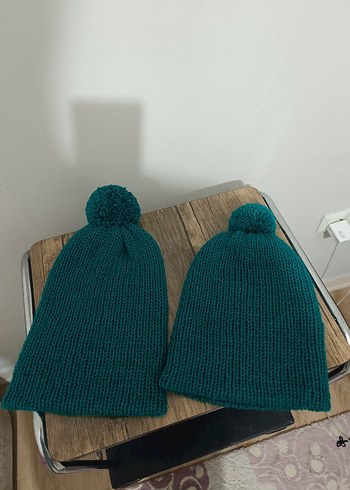 Turkuaz Kadın Ponponlu Örgü Bere - Görsel 2