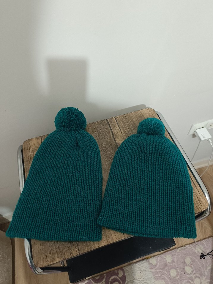 Turkuaz Kadın Ponponlu Örgü Bere - Görsel 2