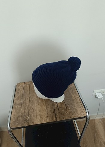 Kadın Mavi Örgü Bere - Görsel 4