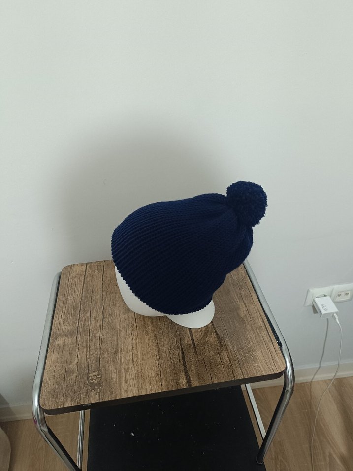 Kadın Mavi Örgü Bere - Görsel 4