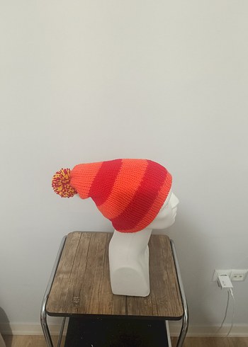 Kadın Renkli Örgü Bere - Görsel 4