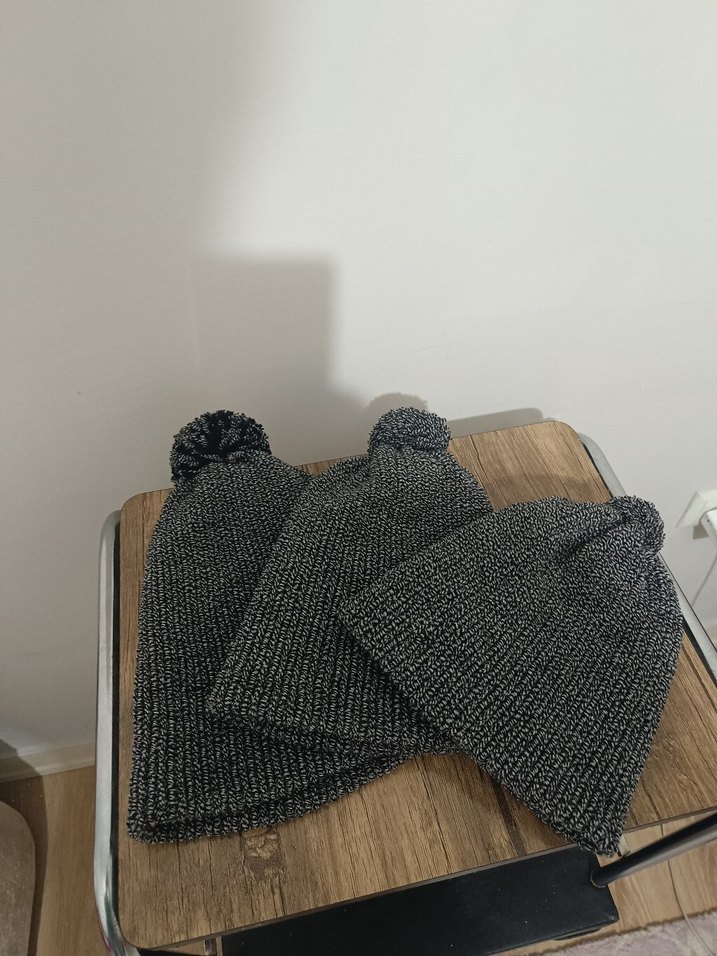 Gri Örgü Kadın Bere - Görsel 3