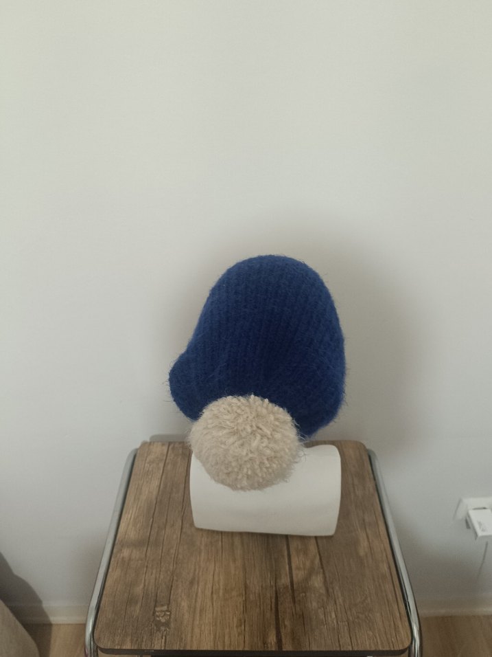 Mavi Kadın Örgü Bere - Görsel 3