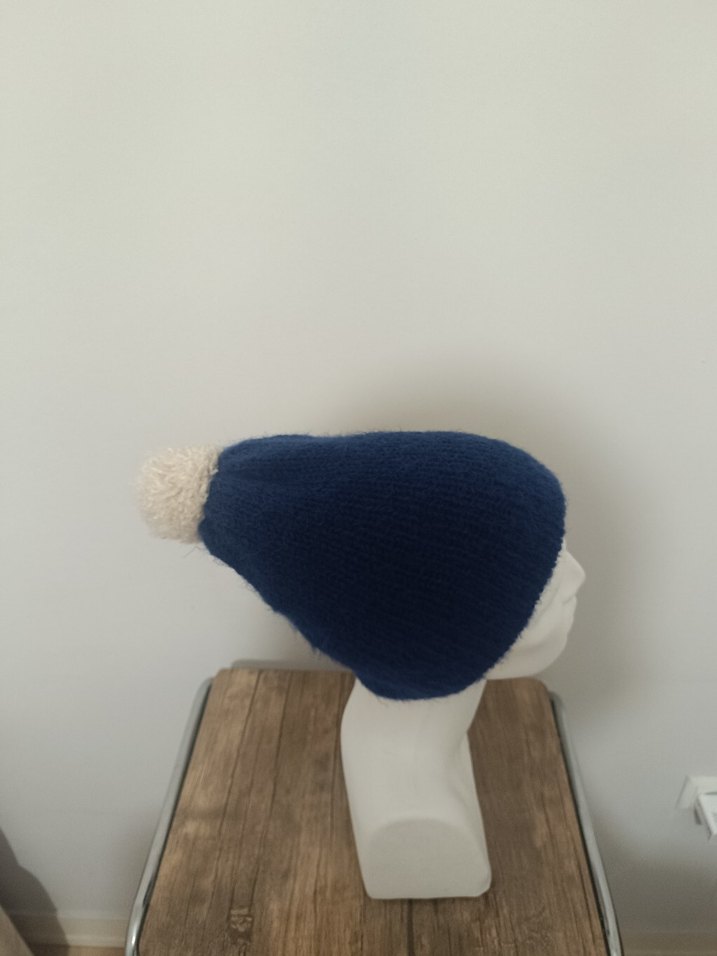 Mavi Kadın Örgü Bere - Görsel 4