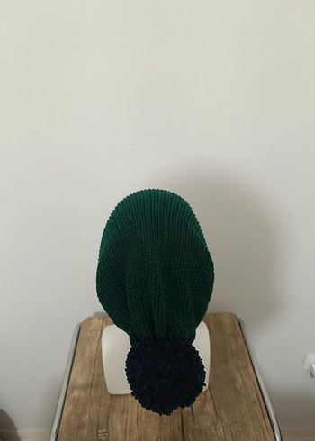 Kadın Yeşil Örgü Bere - Görsel 4