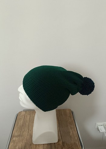 Kadın Yeşil Örgü Bere - Görsel 2