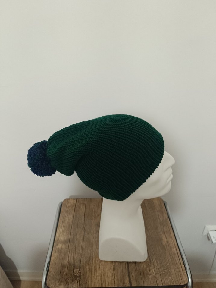 Kadın Yeşil Örgü Bere - Görsel 3