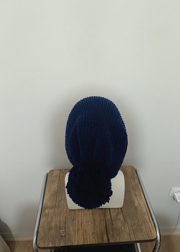 Kadın Lacivert Örgü Bere - Görsel 4