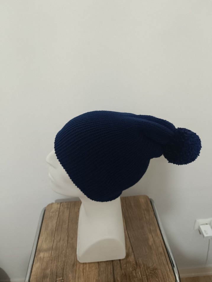 Kadın Lacivert Örgü Bere - Görsel 2