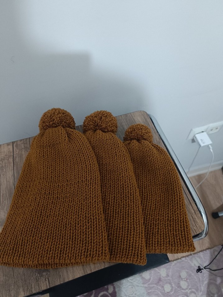 Kadın Bohem Örgü Kahverengi Bere - Görsel 2