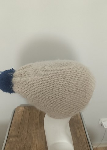 Bej Kadın Triko Bere - Görsel 4