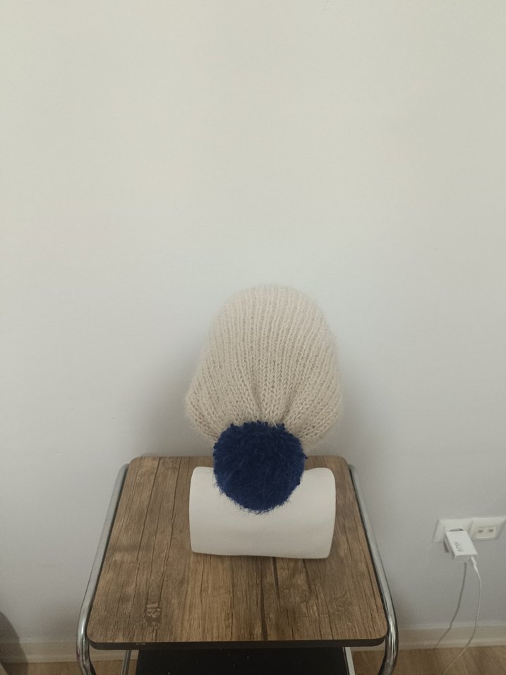 Bej Kadın Triko Bere - Görsel 3