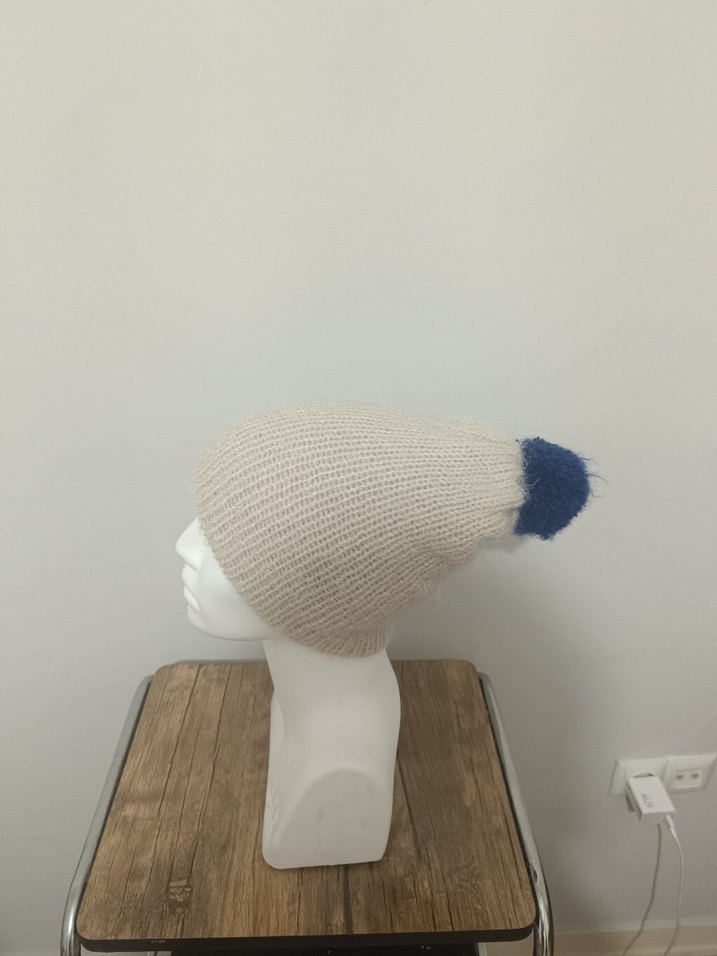 Bej Kadın Triko Bere - Görsel 2