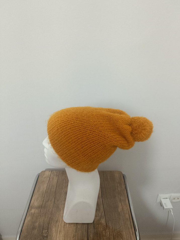 Bej Kadın Örgü Bere - Görsel 2