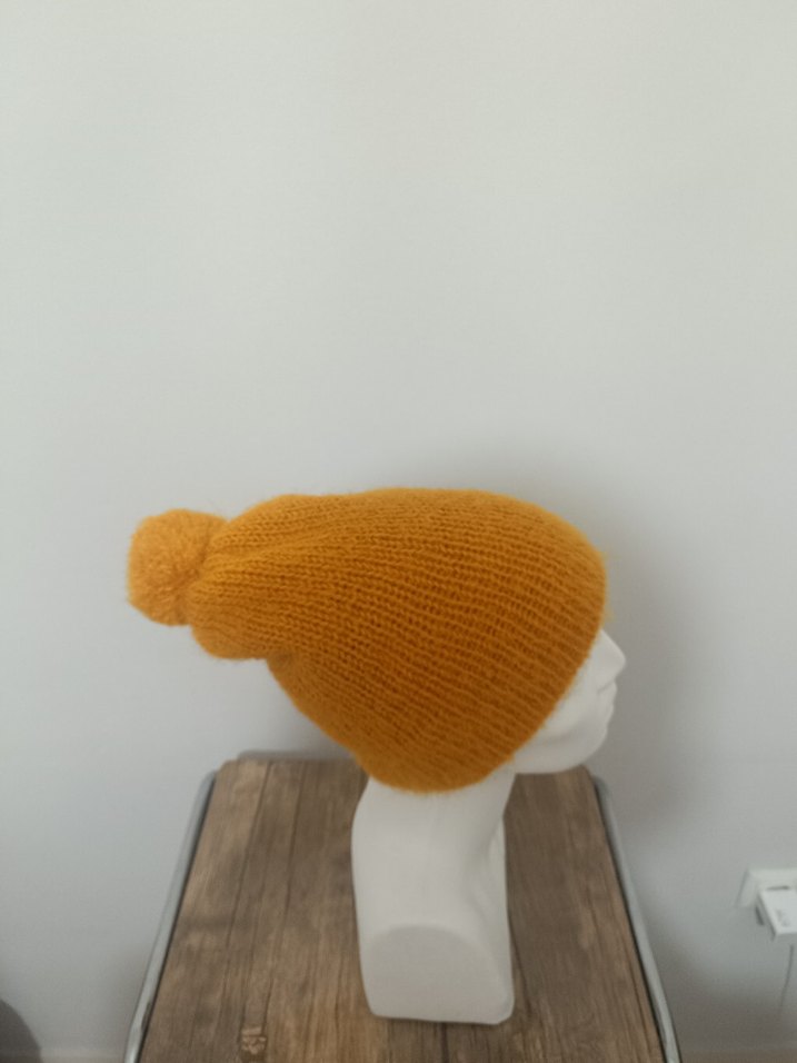 Bej Kadın Örgü Bere - Görsel 3