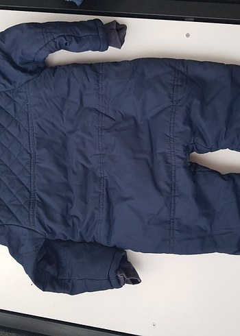 1,5 Yaş Beden Mavi Peluş Astarlı Bebek Tulumu