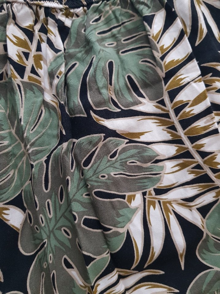 Yeşil Bohem Uzun Elbise Straplez ve Pilili - Görsel 3