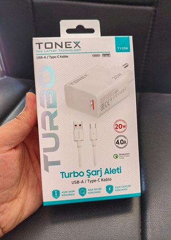 TONEX 20W Turbo Şarj Aleti USB-A/Type-C Beyaz
