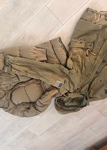 Vintage Erkek Ceket Amerikan Bayrak Rozeti - Görsel 2