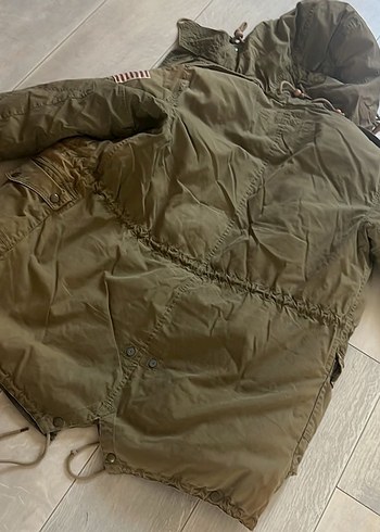 Vintage Erkek Ceket Amerikan Bayrak Rozeti - Görsel 8