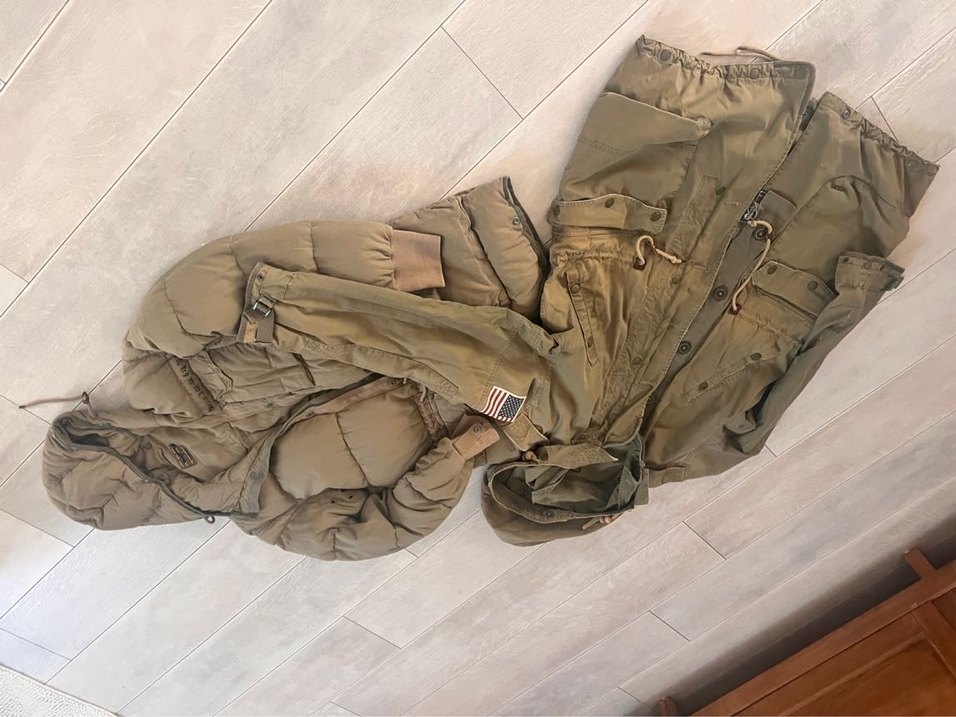 Vintage Erkek Ceket Amerikan Bayrak Rozeti - Görsel 2