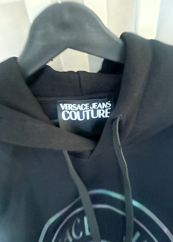 Versace Jeans Couture Siyah Kapüşonlu Sweatshirt - Görsel 3