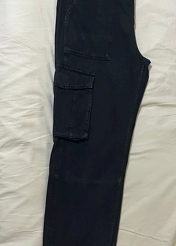 Siyah Kemerli Regular Fit Denim Pantolon