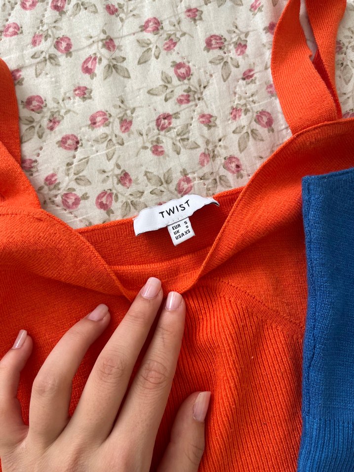 Kadın Renkli Örgü Mini Atlet - Görsel 3