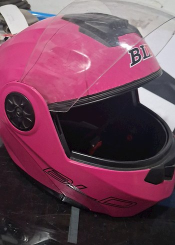 Pembe Baskılı Motosiklet Kaskı - Görsel 3