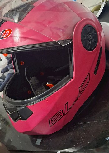 Pembe Baskılı Motosiklet Kaskı - Görsel 4