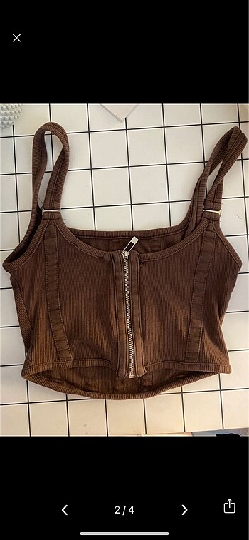 xs Beden kahverengi Renk Dilvin Crop