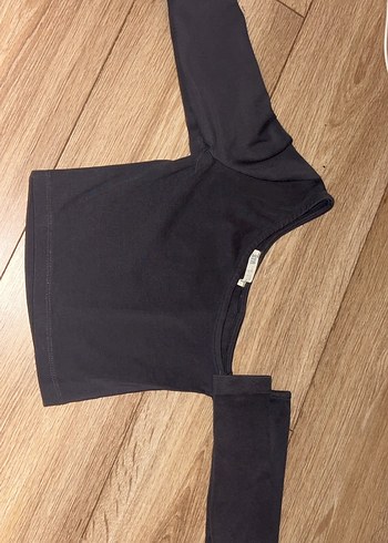 Uzun Kollu Siyah Minimalist Bluz - Görsel 2